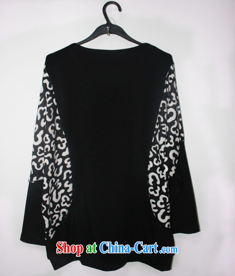 Hi Princess slave Korean thick MM larger women video thin black-out stomach bat T-shirt jacket long-sleeved T T-shirt T-shirt A 6079 black large number 2 XL 170 Jack the following pictures, price, brand platters! Elections are good character, the national distribution, so why buy now enjoy more preferential! Health
