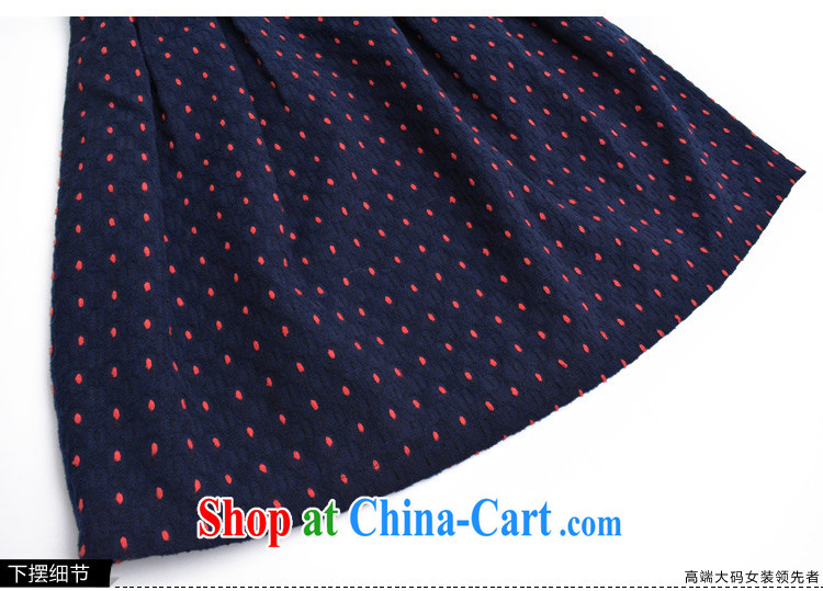 cheer for 2014 XL ladies' thick MM autumn and winter, new thick sister graphics thin large dot long-sleeved dress of the 1892 royal blue 4 XL pictures, price, brand platters! Elections are good character, the national distribution, so why buy now enjoy more preferential! Health