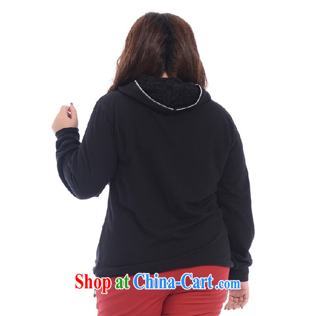 Hi Margaret slavery won the version code female cap sweater lace stitching pocket long-sleeved thick mm jacket, T-shirt A 6469 black 3 XL/200 Jack left and right pictures, price, brand platters! Elections are good character, the national distribution, so why buy now enjoy more preferential! Health