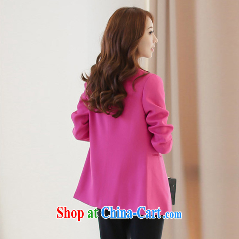 The Parting loose the code Click the buckle long jacket, ladies 2015 new Korean video thin long-sleeved solid leisure jacket 4807 black large code XXXL, the parting, and shopping on the Internet