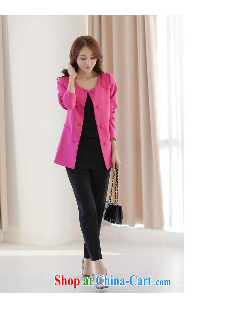 The Parting loose the code Click the buckle long jacket, ladies 2015 new Korean video thin long-sleeved solid leisure jacket 4807 black large code XXXL pictures, price, brand platters! Elections are good character, the national distribution, so why buy now enjoy more preferential! Health