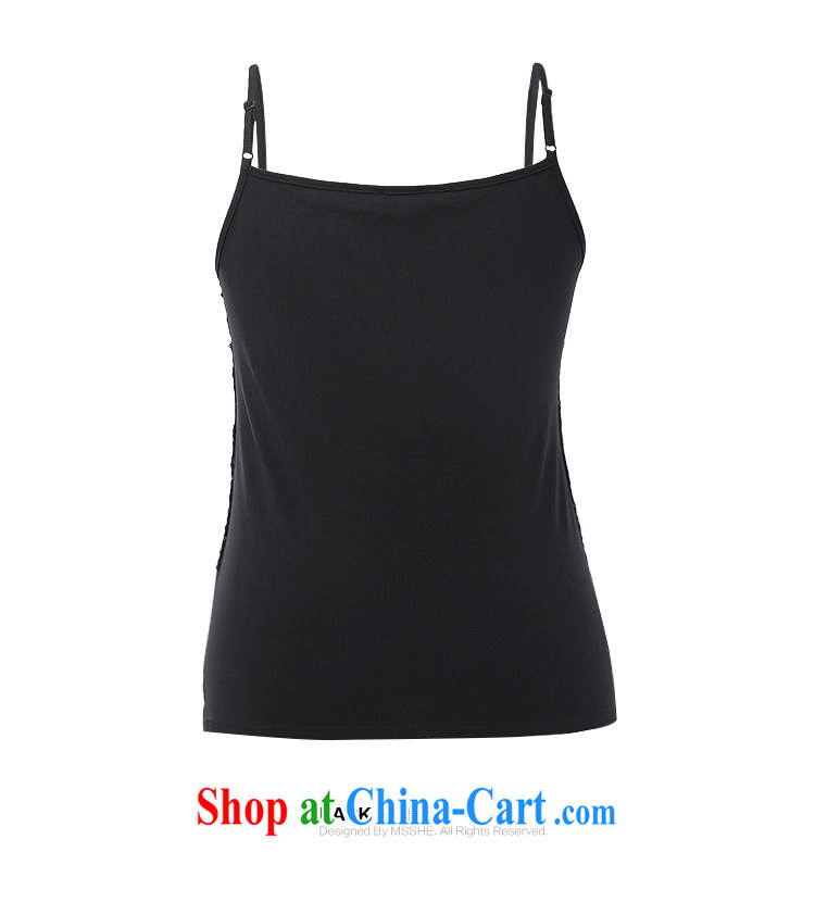 MsShe XL female 2015 mm thick summer new, solid shirt straps vest 9962 black 5 XL pictures, price, brand platters! Elections are good character, the national distribution, so why buy now enjoy more preferential! Health