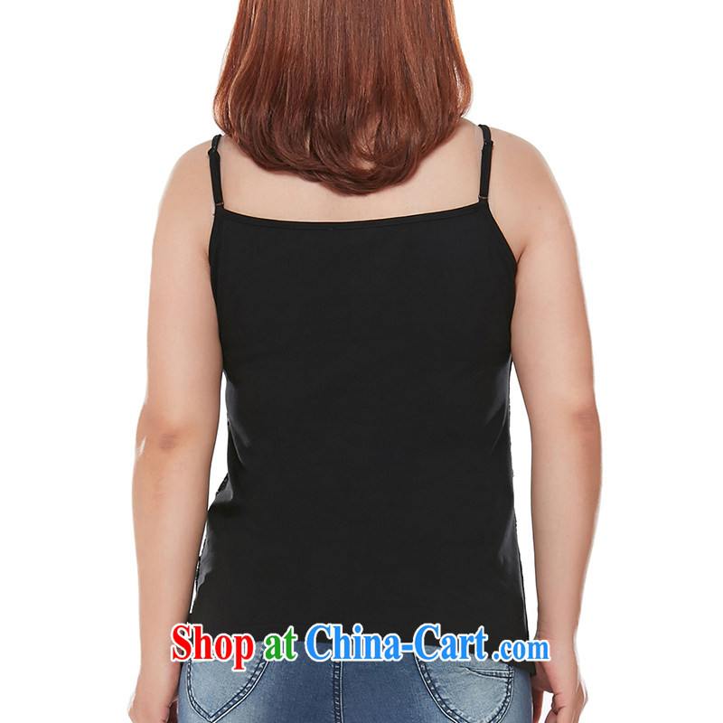 MsShe XL female 2015 mm thick summer new light-Solid shirt strap vest 9962 black 5 XL, Msshe, shopping on the Internet