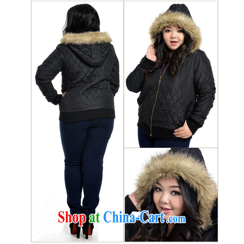 Hi Princess slave Korea version on the younger sister, female fashion loose video thin warm quilted coat long-sleeved jacket jacket cotton suit A 2289 black 3 XL/205 - 260 jack wear, Hi Maria slavery, shopping on the Internet