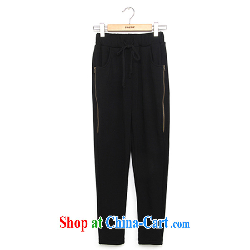 In short light 2015 spring loaded the code female Harlan pants female sports pants female fat, female video thin, Castor, Bonfrere looked through 1053 black spring 5XL, shallow, and on-line shopping