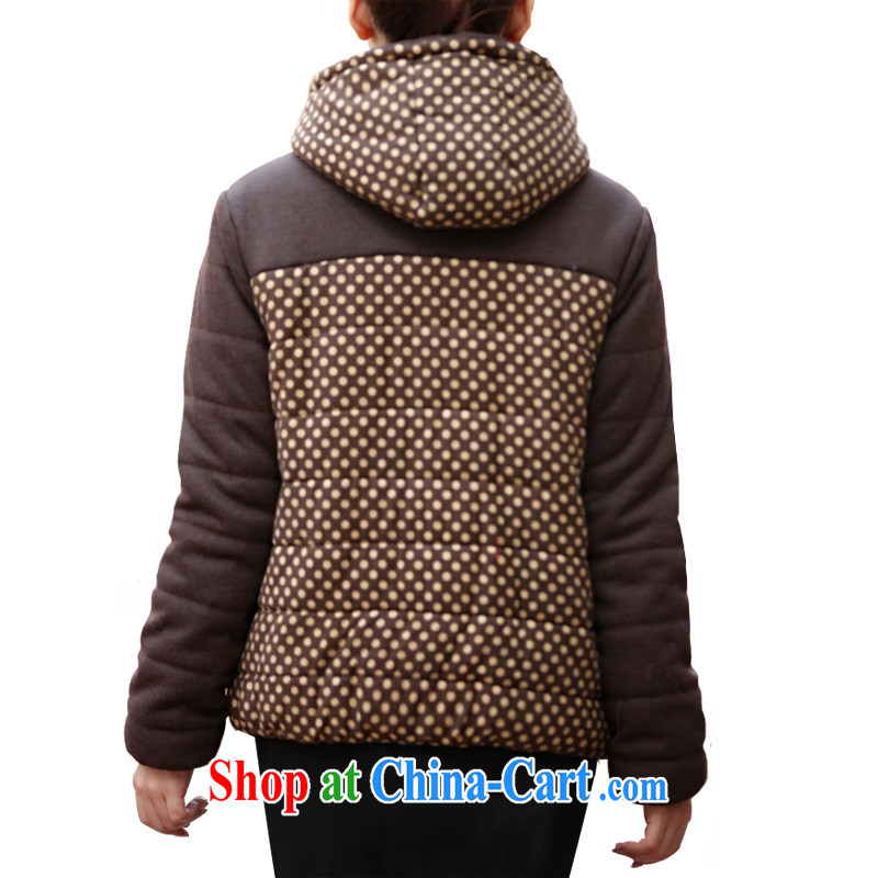 The line takes the Code women's clothing in winter, Korean video thin thick mm cotton the stamp duty is general, loose quilted coat thick warm D DKD 4 brown 3 XL, sea routes, and shopping on the Internet