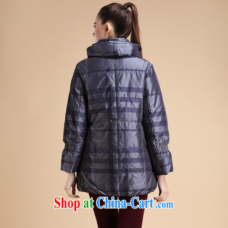Water of winter clothing new, larger female Women's clothes, long jacket, long, thick MM XL jacket Y 715, Green Grid XXL, the water itself (SHUIMIAO), online shopping