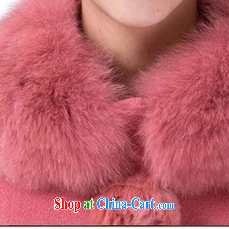 The line spend a lot, girls in winter, Korean video thin thick MM to remove hair in long, loose hair can thicken jacket warm D 2 HMF peach pink 4 XL, sea routes, and, shopping on the Internet