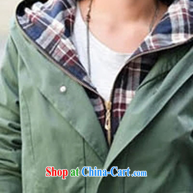 The line takes the Code women's clothing in winter, Korean video thin thick MM to remove cell caps, long, loose quilted coat thick warm 998 - M dark green 4 XL, sea routes, the Code women, on-line shopping