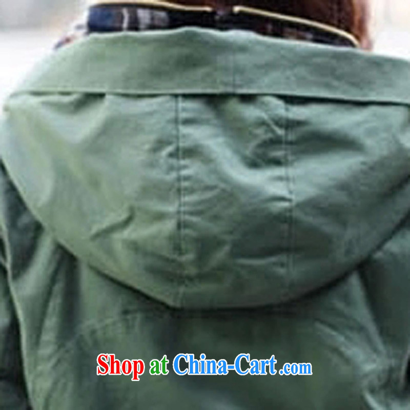 The line takes the Code women's clothing in winter, Korean video thin thick MM to remove cell caps, long, loose quilted coat thick warm 998 - M dark green 4 XL, sea routes, the Code women, on-line shopping