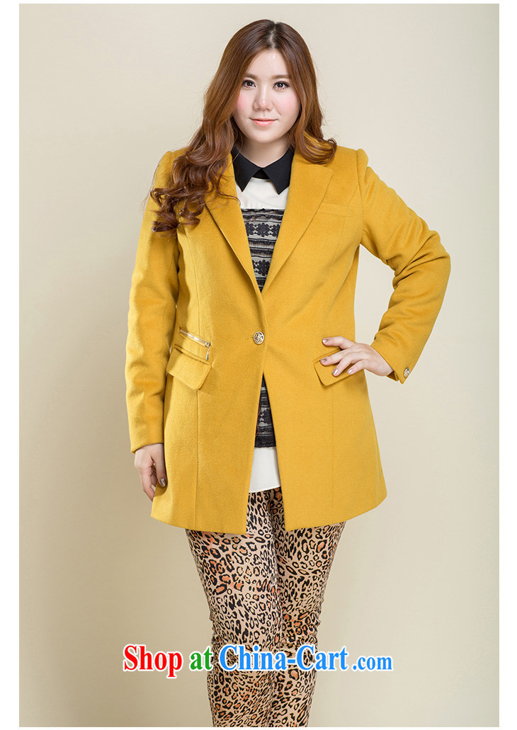 Slim Li-su 2014 autumn new, large, female lapel cultivating long-sleeved, long wool? The jacket coat Q 3093 (with 49% wool) Yellow L pictures, price, brand platters! Elections are good character, the national distribution, so why buy now enjoy more preferential! Health