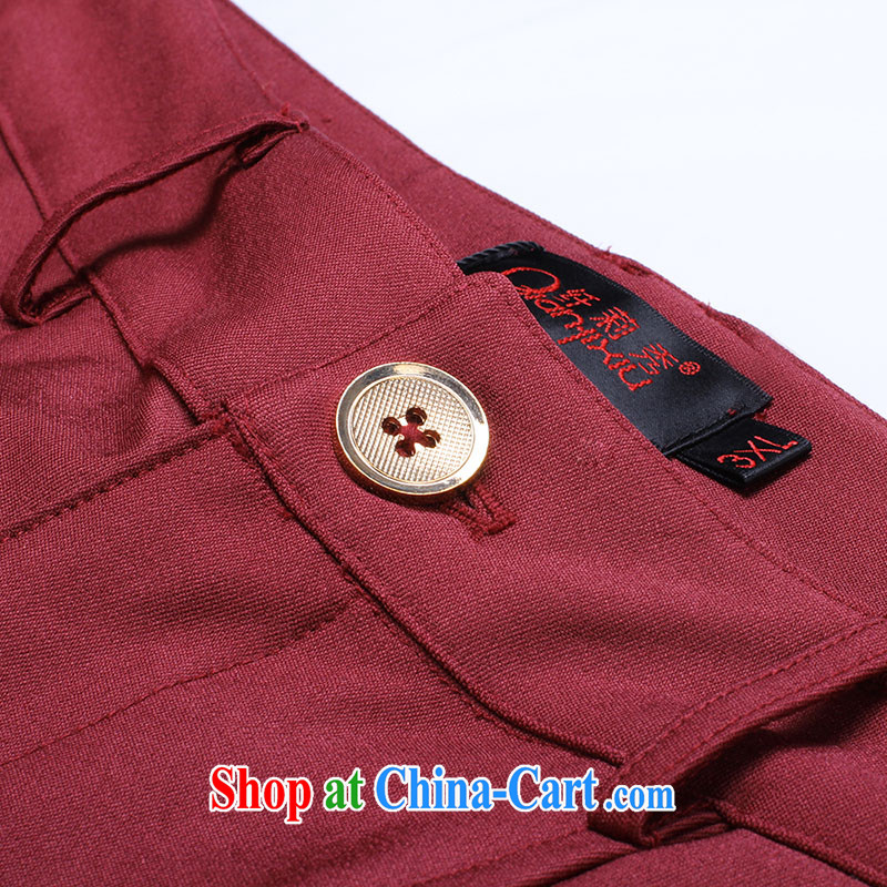 Slim Li-su 2014 autumn new, larger female knocked color pocket 100 ground cultivating castor pants Q 3116 red L, slim Li-su, and shopping on the Internet