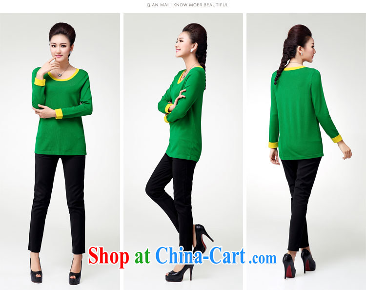 Autumn 2014 the former Mr Big, female new thick mm stylish knocked color stitching H-sweater S 13,035 green XXXL pictures, price, brand platters! Elections are good character, the national distribution, so why buy now enjoy more preferential! Health