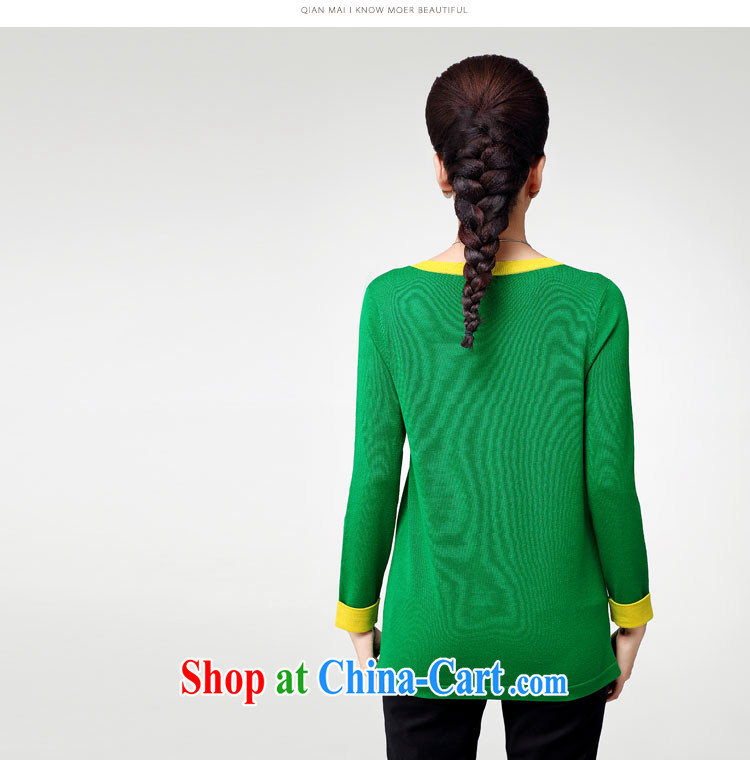 Autumn 2014 the former Mr Big, female new thick mm stylish knocked color stitching H-sweater S 13,035 green XXXL pictures, price, brand platters! Elections are good character, the national distribution, so why buy now enjoy more preferential! Health