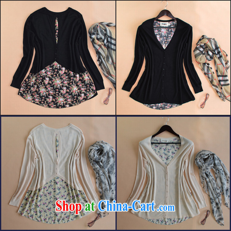 Hyun Chong serving the spring and autumn, female, long leave of two pieces of knitted cardigan women thin back small floral stitching Tibetan youth pictures, price, brand platters! Elections are good character, the national distribution, so why buy now enjoy more preferential! Health