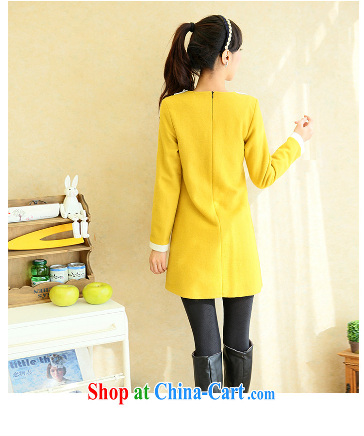 Moses Veronica larger female 2013 mm thick winter clothing Korean video thin new long-sleeved baby collar thick sister dresses yellow XXXXL pictures, price, brand platters! Elections are good character, the national distribution, so why buy now enjoy more preferential! Health