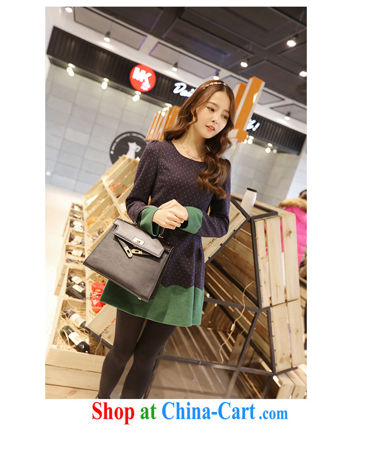 Moses Veronica 2015 larger female thick mm spring loaded new thick sister sister graphics thin Korean long-sleeved dresses green XL pictures, price, brand platters! Elections are good character, the national distribution, so why buy now enjoy more preferential! Health