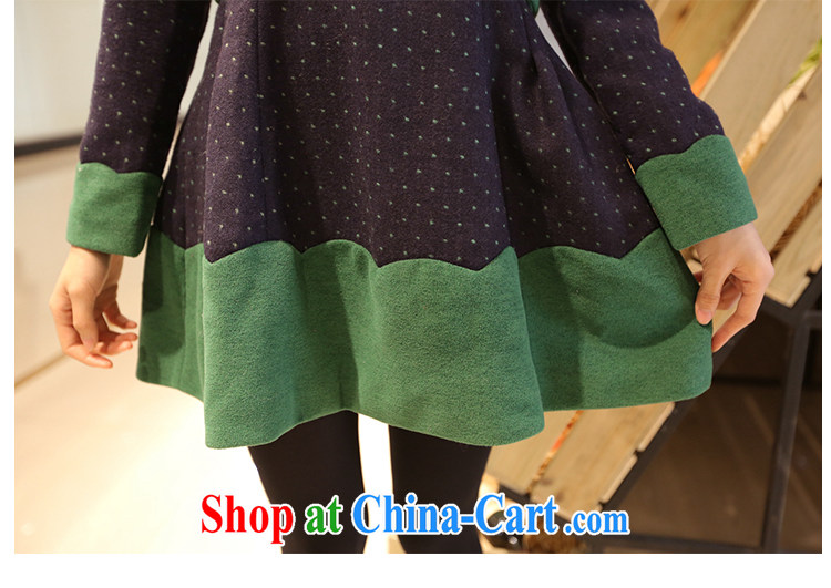 Moses Veronica 2015 larger female thick mm spring loaded new thick sister sister graphics thin Korean long-sleeved dresses green XL pictures, price, brand platters! Elections are good character, the national distribution, so why buy now enjoy more preferential! Health