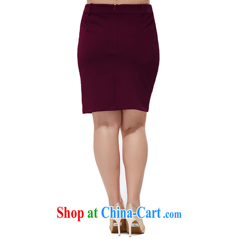 MsShe XL girls 2015 new summer commuter solid color body beauty skirt style skirts package and 5742 wine red T 6 Msshe, shopping on the Internet