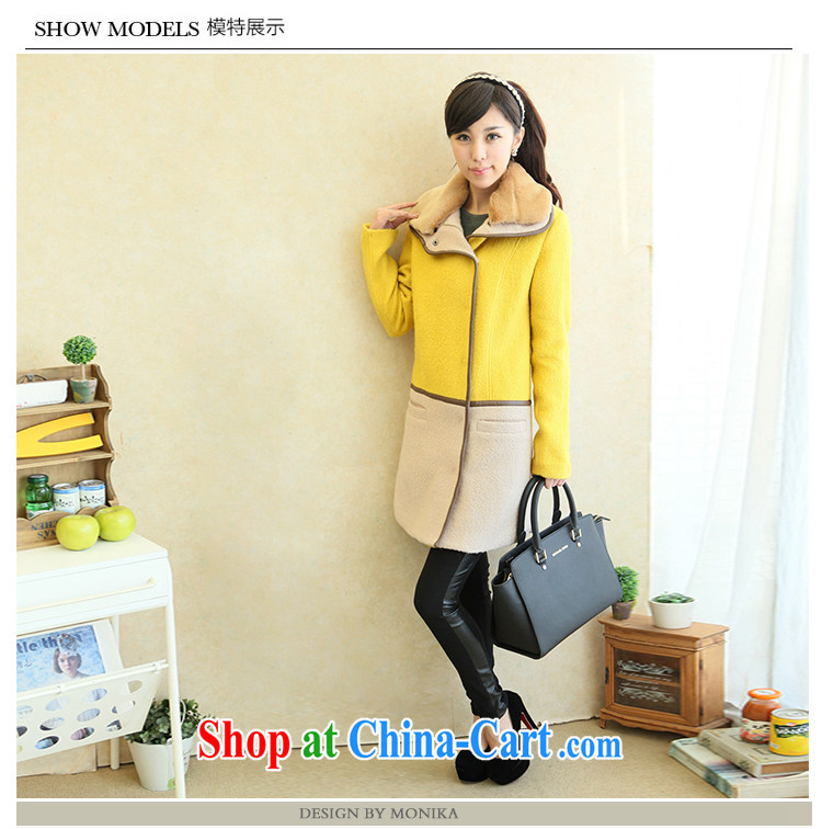 Connie Moses card the Code women 2013 mm thick winter clothes new, Korean version graphics thin long-sleeved warm hair? jacket coat female yellow XXL pictures, price, brand platters! Elections are good character, the national distribution, so why buy now enjoy more preferential! Health