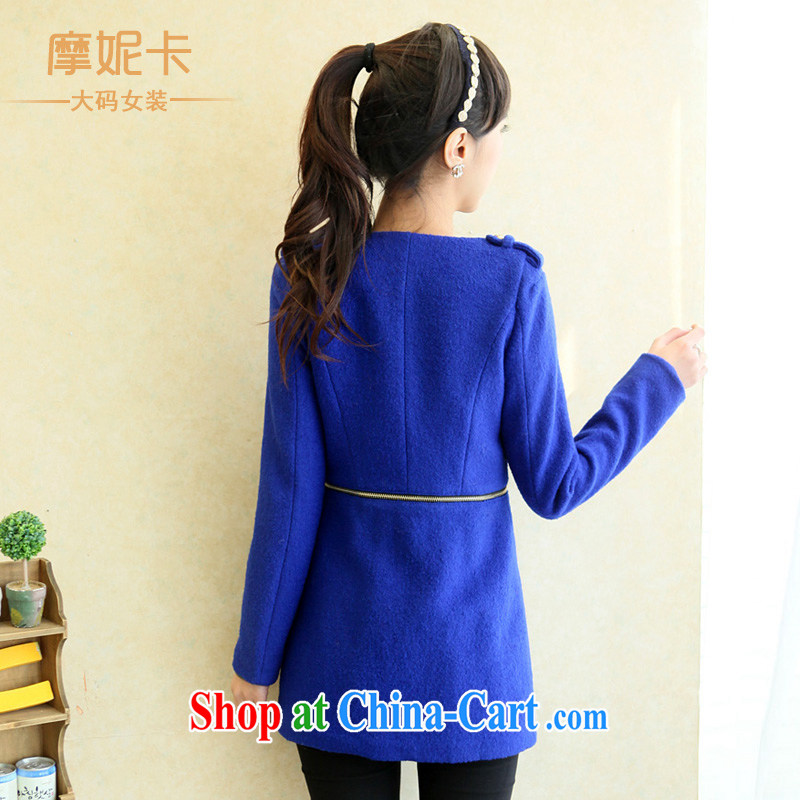 Connie Moses card the Code women 2013 mm thick winter clothes Korean version of the new graphics thin hair so long-sleeved jacket warm coat female blue XXXXL, Moses Veronica, the Code women, shopping on the Internet