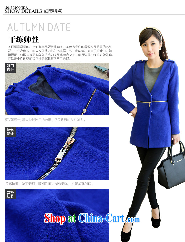 Connie Moses tab, female 2013 mm thick winter clothes Korean version of the new graphics thin hair so long-sleeved jacket warm coat female blue XXXXL pictures, price, brand platters! Elections are good character, the national distribution, so why buy now enjoy more preferential! Health