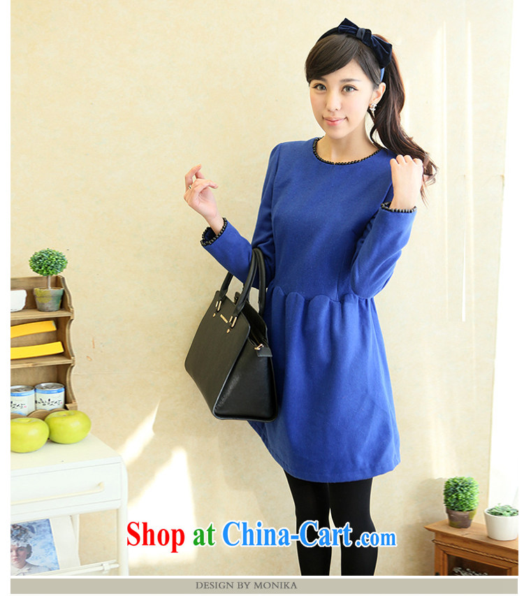 Moses Veronica larger female 2013 mm thick winter clothing Korean version of the new graphics thin long-sleeved gross? Small incense, a blue skirt XXXXL pictures, price, brand platters! Elections are good character, the national distribution, so why buy now enjoy more preferential! Health