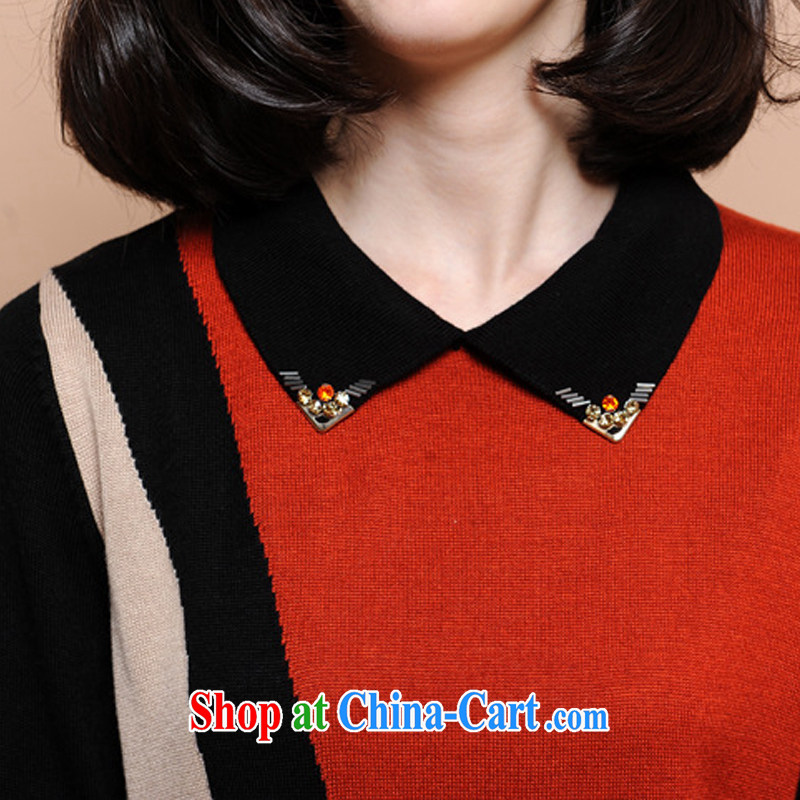 Autumn 2014 the new King, ladies dress Korean girls with the FAT XL wool cashmere skirts beauty spell-colored long-sleeved dresses 8 orange 3 XL recommended weight 170 jack, queen sleeper sofa Ngai Advisory Committee, and on-line shopping