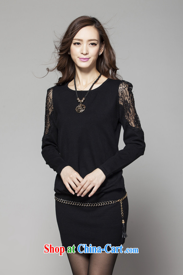 queen sleeper sofa Ngai advisory committee 2015 mm thick XL ladies dress spring new long-sleeved lace beauty graphics thin and thick XL solid knit skirt black L pictures, price, brand platters! Elections are good character, the national distribution, so why buy now enjoy more preferential! Health