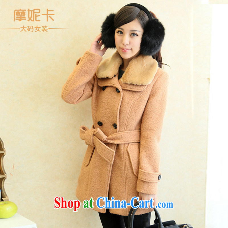 Moses Veronica 2013 the Code women mm thick winter clothing new Korean video thin, long hair that jacket with hair for girls and color XXXXL