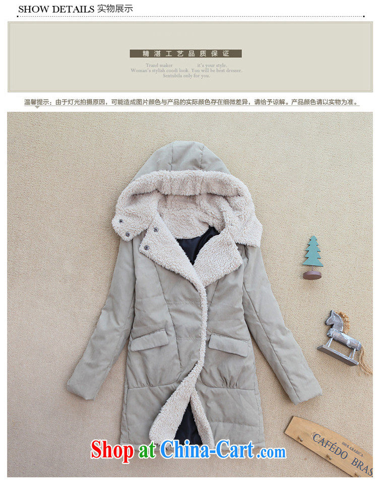 King, female 2013 Korean winter clothing new thick warm long Graphics thin cap long-sleeved quilted coat jacket gray green XL pictures, price, brand platters! Elections are good character, the national distribution, so why buy now enjoy more preferential! Health