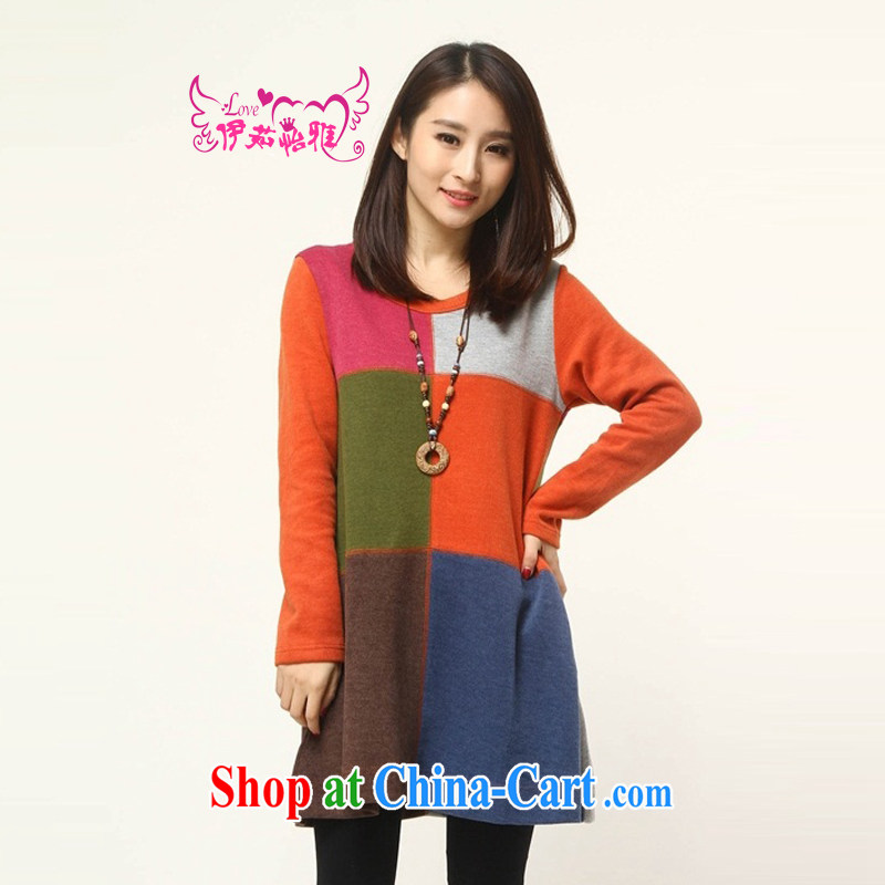 The Ju-Yee Nga new large, female, long Autumn and Winter Sweater dresses YA 100,681 red XL
