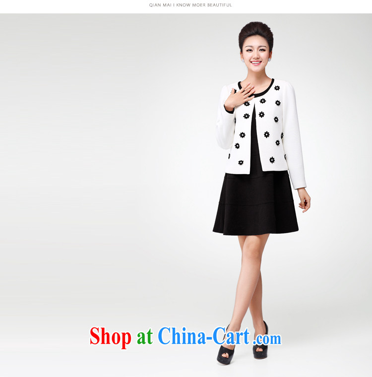 Autumn 2014 the former Mr Big, female new thick MM stylish floral three-dimensional decorative loose jacket cardigan 4187 white XXXXXL pictures, price, brand platters! Elections are good character, the national distribution, so why buy now enjoy more preferential! Health