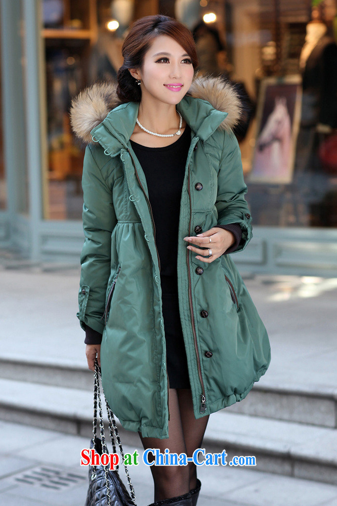 Winter clothing new king, female jacket mm thick, long, and indeed increase, thick stylish loose feather jacket is, 109 army green 5 XL weighing about 180 Jack pictures, price, brand platters! Elections are good character, the national distribution, so why buy now enjoy more preferential! Health