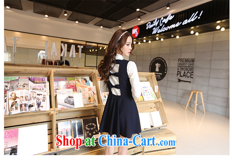 Moses Veronica larger women 2015 spring loaded thick sister Korean version of the new graphics thin beauty 100 ground vest dresses girls blue XXXXL pictures, price, brand platters! Elections are good character, the national distribution, so why buy now enjoy more preferential! Health