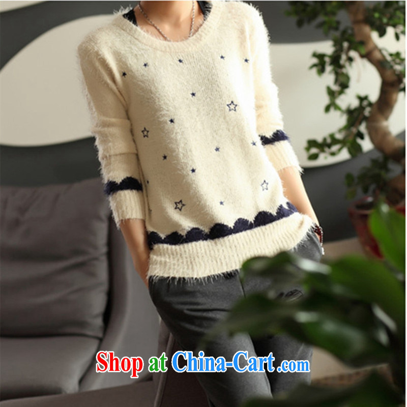 Mad giggling 2014 spring new sweaters female Korean Leisure Centers MM-knitted woolen sweaters solid T-shirt girls 103 toner color code, the Kano S . K . N, shopping on the Internet