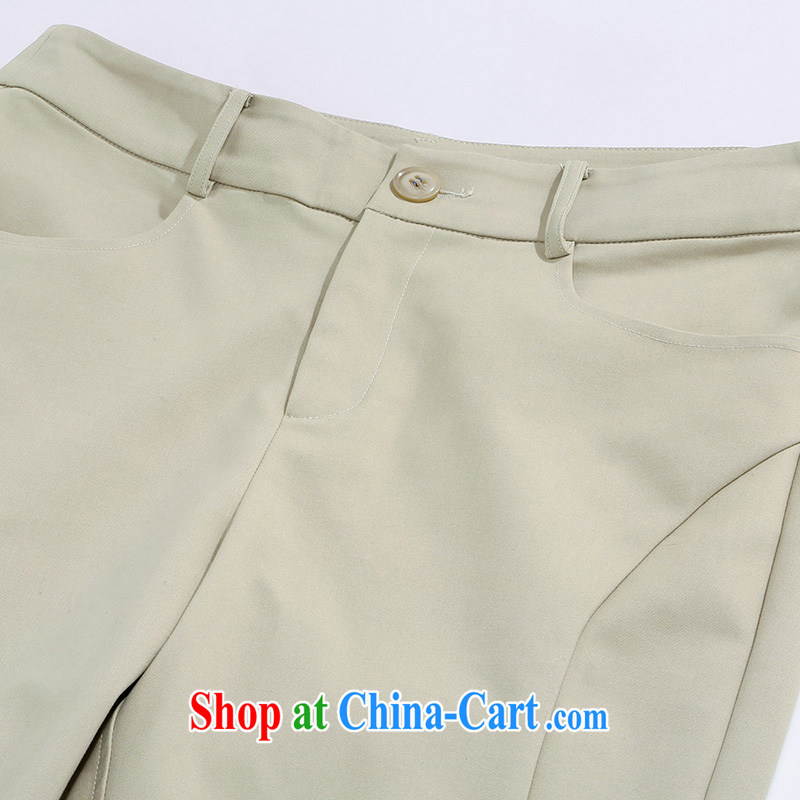 MSSHE XL female new summer candy colored beauty graphics thin trousers casual trousers castor 6483 khaki-colored T 5 Msshe, shopping on the Internet