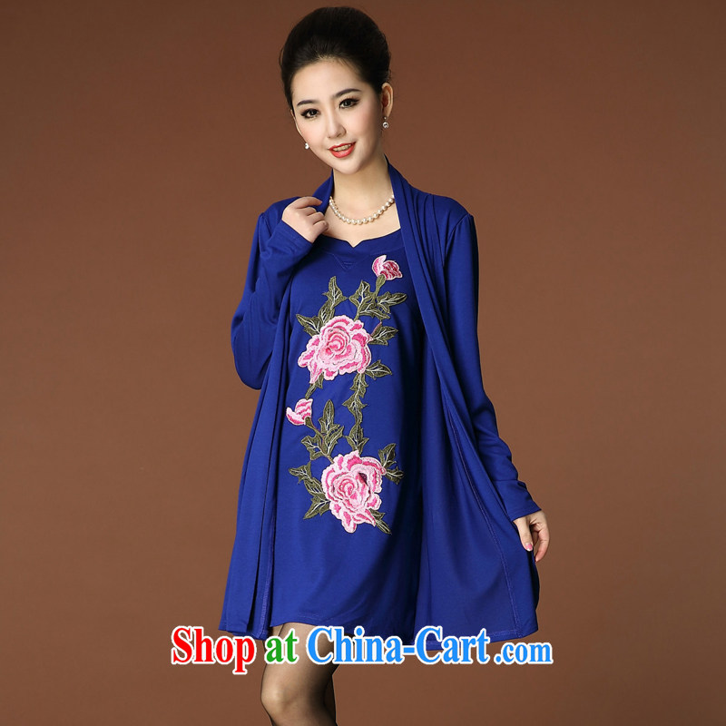 E-mail packages in Europe and America, New Jersey embroidery mm thick and fat XL dresses 2014 spring loaded thick girls with new paragraph (21,920 ) Black 3 XL codes, Ying Ying, water, and, on-line shopping