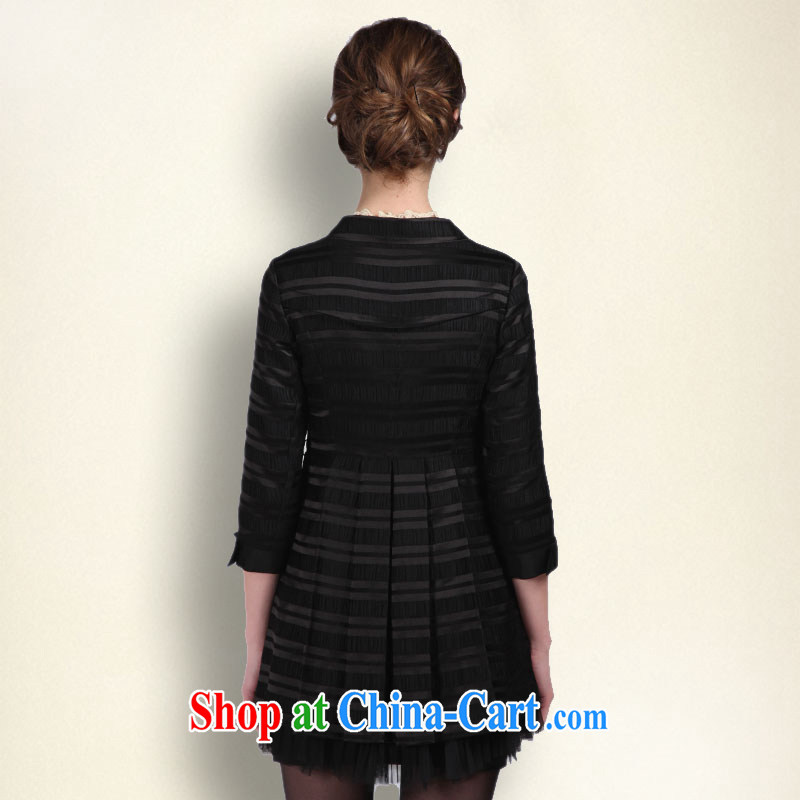 Yuen core women spring 2015, new and stylish 7 cuff in elegant long-yi Shen girls jacket black XL, Yuen core, and shopping on the Internet