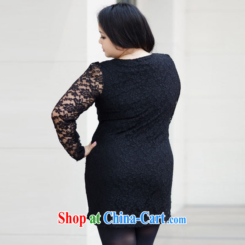 Hi Margaret slavery summer Korea and indeed increase, female-style beauty graphics thin lace dresses A 3829 black 3 XL/190 jack, hi Maria slavery, and shopping on the Internet