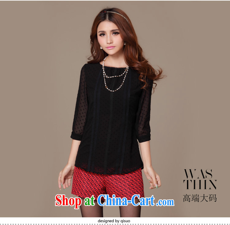 cheer for 2014 XL girls thick MM summer new lace-thick sister graphics thin large code 7 cuff T shirts girls the number 1973 black XL pictures, price, brand platters! Elections are good character, the national distribution, so why buy now enjoy more preferential! Health