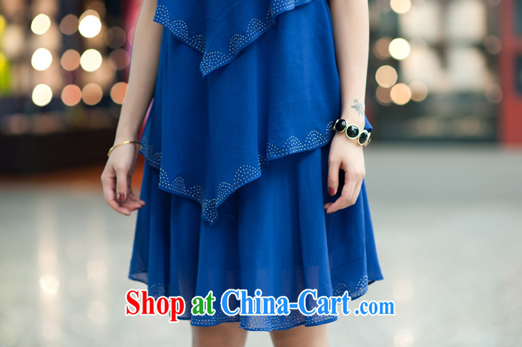 Szili Clinton's large, women's clothing 2015 summer new, loose the fat hot drill short-sleeved snow cake woven dresses thick MM name Yuan dress black 4 XL pictures, price, brand platters! Elections are good character, the national distribution, so why buy now enjoy more preferential! Health