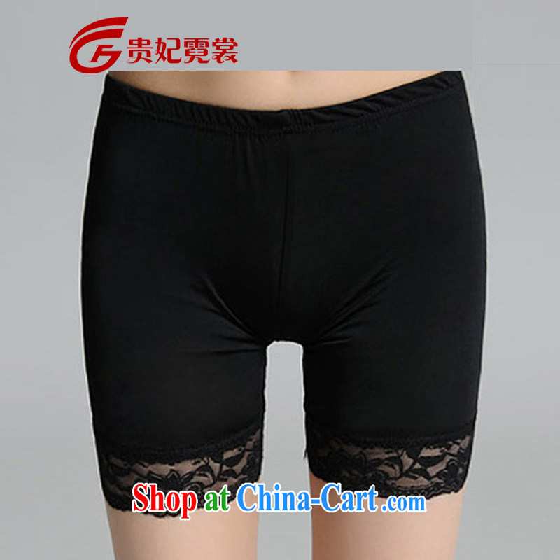 2015 King, female solid Trouser press 200 Jack mm thick Summer Anti-Go Security solid pants pants girl lace solid shorts black XXL weight 170 - 200 jack