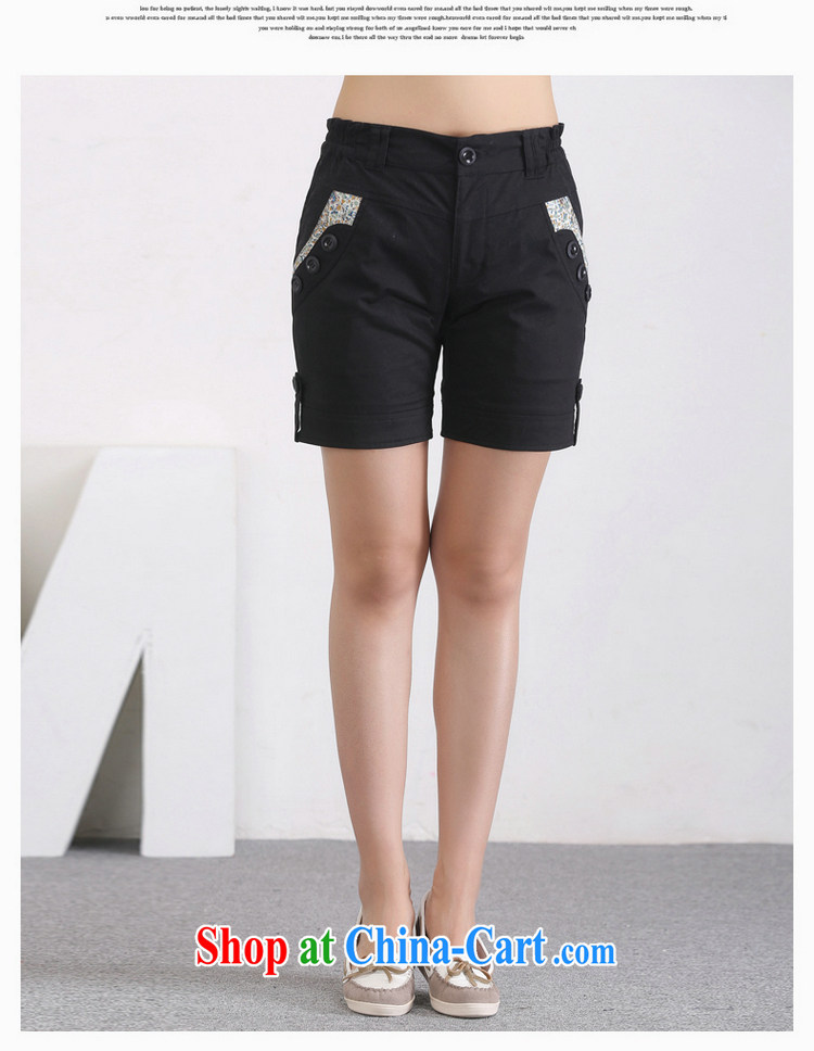 Hi Princess slave Korean New thick MM larger women leisure 100 ground graphics thin shorts cotton hot pants H 50,109 Black Large Number 2 XL pictures, price, brand platters! Elections are good character, the national distribution, so why buy now enjoy more preferential! Health