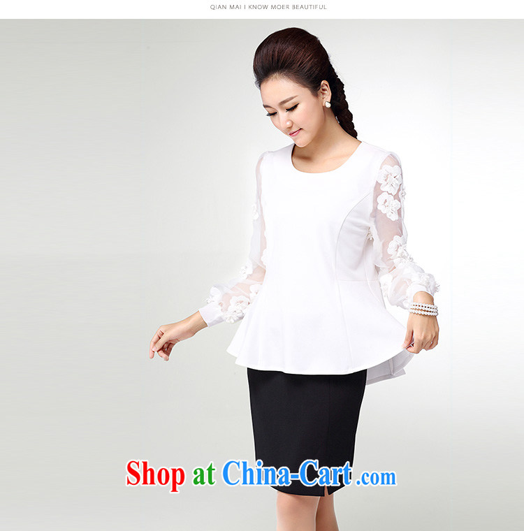 The Mak larger women fall 2014 with new thick MM stylish Solid Color stereo loose cuff lanterns T pension 4286 white XXXXL pictures, price, brand platters! Elections are good character, the national distribution, so why buy now enjoy more preferential! Health