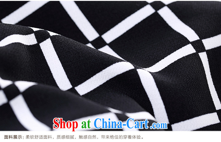 The Mak larger women fall 2014 with new thick mm stylish geometric collage cuff flouncing T pension 4288 black-and-white grid XXXXL pictures, price, brand platters! Elections are good character, the national distribution, so why buy now enjoy more preferential! Health