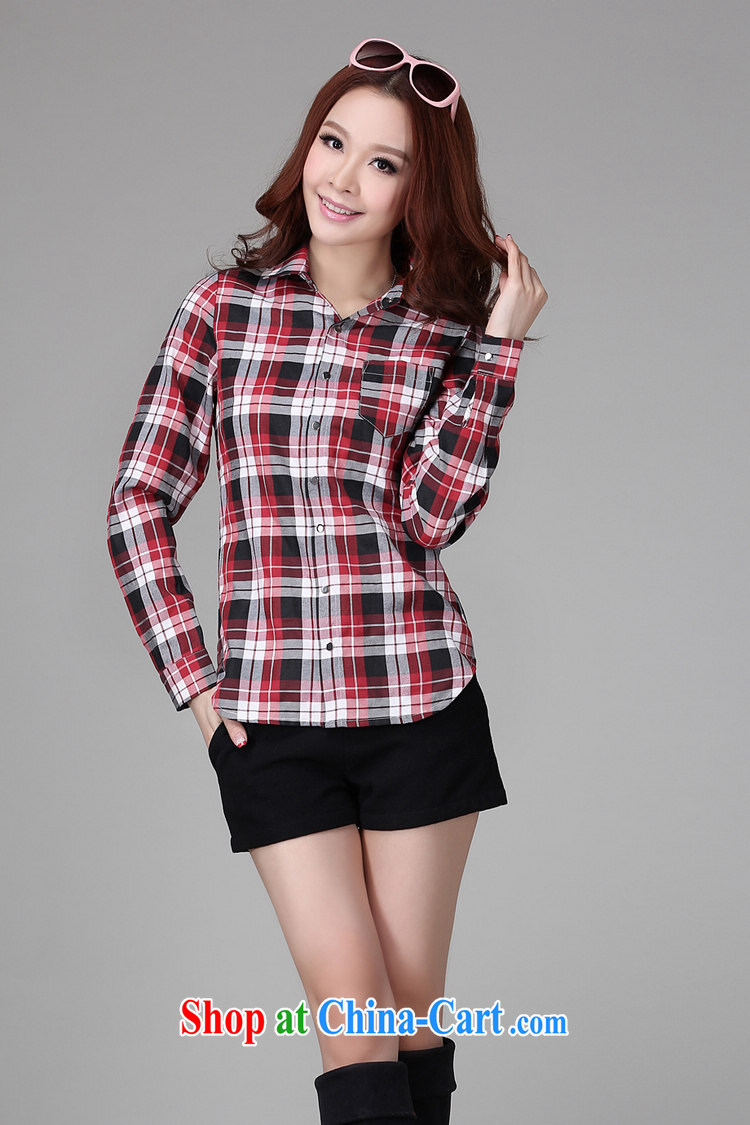 Constitution, and, indeed, female shirt 2015 spring new long-sleeved solid Classic red checkered thick mm video thin style classic lapel shirt red grid XL 120 - 140 Jack pictures, price, brand platters! Elections are good character, the national distribution, so why buy now enjoy more preferential! Health