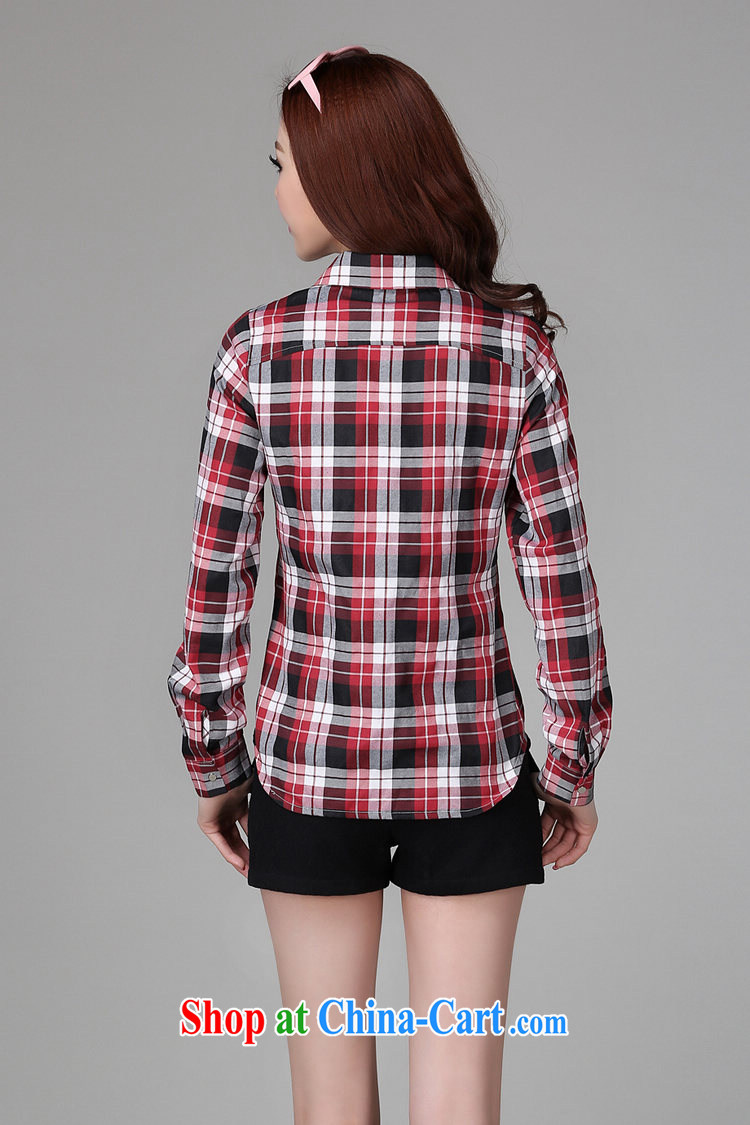 Constitution, and, indeed, female shirt 2015 spring new long-sleeved solid Classic red checkered thick mm video thin style classic lapel shirt red grid XL 120 - 140 Jack pictures, price, brand platters! Elections are good character, the national distribution, so why buy now enjoy more preferential! Health