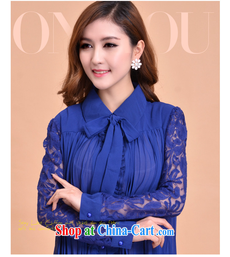 2015 KING SIZE, women with thick mm Autumn with new Korean snow woven shirts and indeed XL lapel lace long-sleeved fold hem lace lace shirt 067 black 4XL pictures, price, brand platters! Elections are good character, the national distribution, so why buy now enjoy more preferential! Health