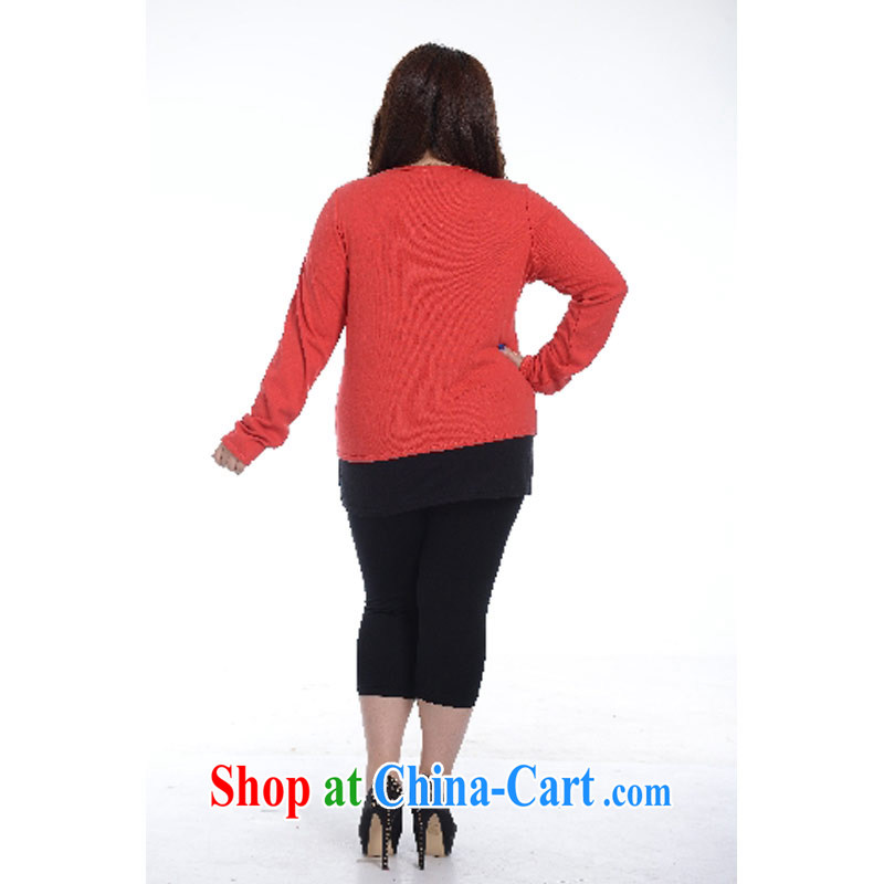Hi Margaret slavery the Code women in Europe and America, stylish beauty graphics thin long-sleeved knitted sweater jacket small shawl A 5679 big red code 3 XL 190 jack, hi Maria slavery, shopping on the Internet